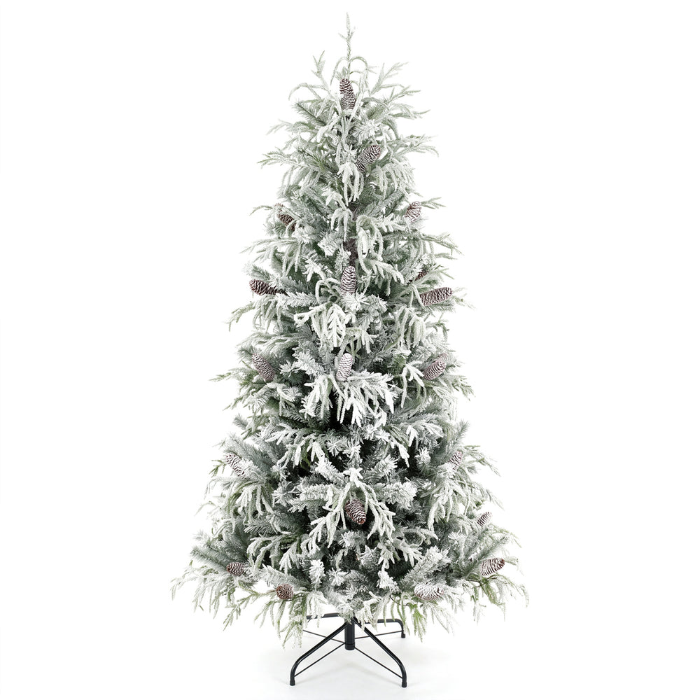 Pre-Lit Artificial Christmas Tree with Warm White LED Lights-7 Feet - Gallery View 1 of 2