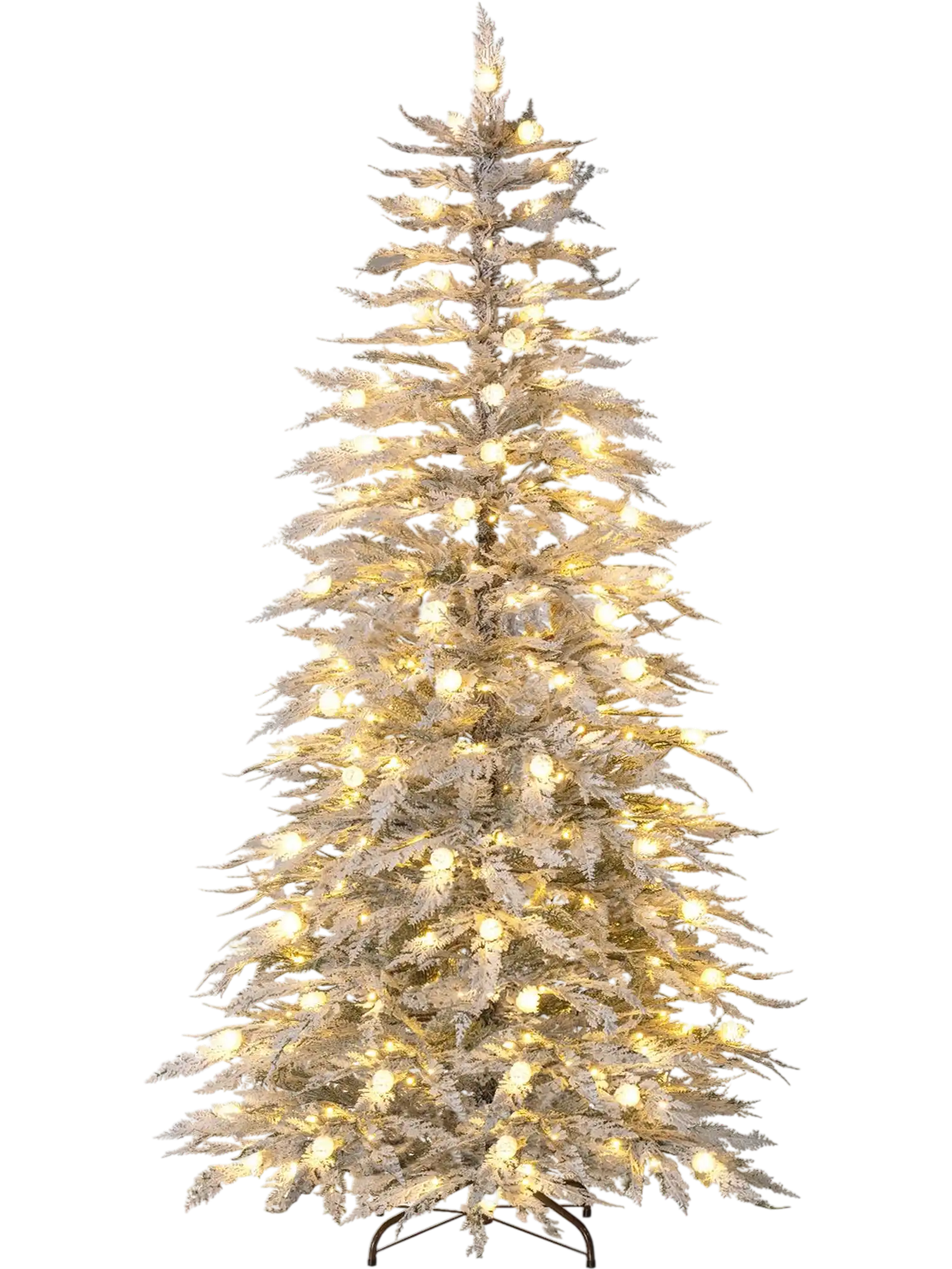 Costway Pre-Lit Artificial Christmas Tree Warm White LED 8-Mode 16924235 New