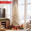 Pre-Lit Artificial Christmas Tree with 280/350/440 Warm White LED Lights and 8-Mode-7FT - Gallery View 1 of 11