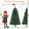 Pre-lit 5 ft artificial half Christmas tree with 250 warm white LED lights and durable PVC material for festive decor.