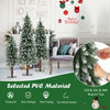 Pre-lit snowy Christmas tree set of 3 with 129, 231, and 369 branch tips, perfect for festive home decoration.