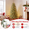 Pre-lit 6 ft Virginia pine Christmas tree with 225 warm white LED lights and 582 lifelike branch tips for holiday decor.