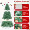 Pre-lit tinsel Christmas tree with 688 branch tips, 250 LED lights, and 3-section structure for easy setup and storage.