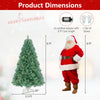 6-foot pre-lit tinsel Christmas tree with 688 branch tips, sturdy metal base, and UL-certified adapter for festive.