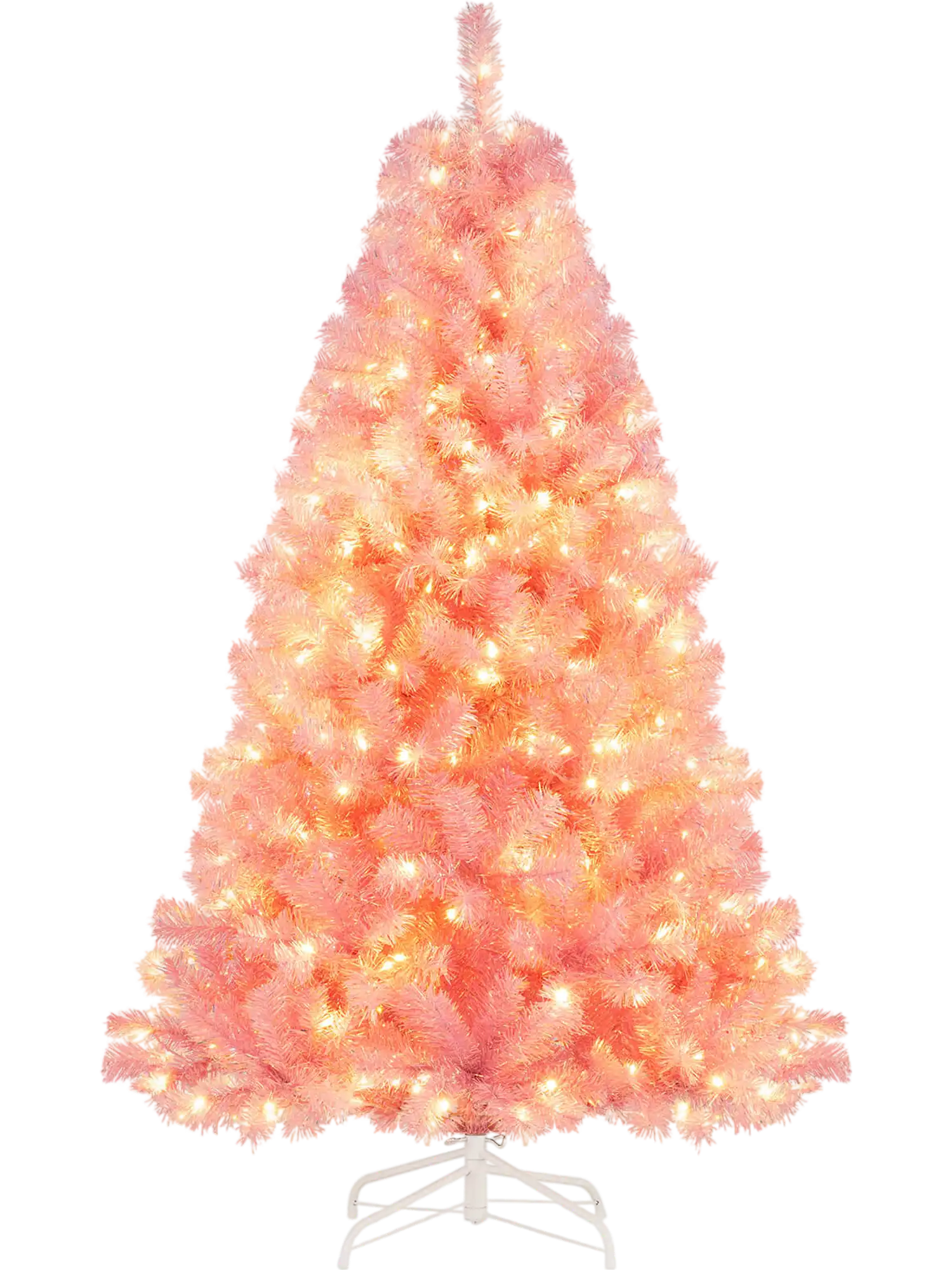 Costway Pre-Lit Tinsel Artificial Christmas Tree Xmas Holiday Decoration 54663483 New