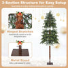 Prelit 6FT artificial Christmas tree features 274 branches, 190 LED lights, and a stable metal stand for easy setup.