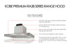 Kobe RA38 Premium Range Hood Under Cabinet 30" 3-Speed 680 CFM New