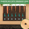 Folding wooden raised garden bed with drainage hole, ideal for growing herbs, fruits, and flowers on patios or gardens.