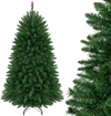 Premium 5 ft hinged artificial fir Christmas tree with LED lights, featuring a full appearance and easy assembly for festive decor.