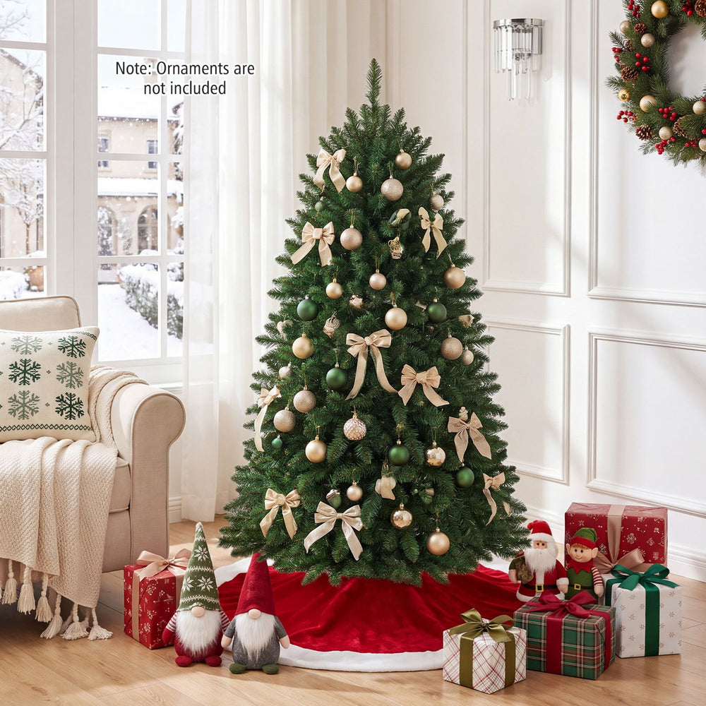 Premium Hinged Artificial Fir Christmas Tree with LED Lights-5 ft - Gallery View 1 of 10
