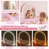 Lighted makeup mirror with shatter-proof acrylic, featuring three lighting modes for kids' pretend play and safety.