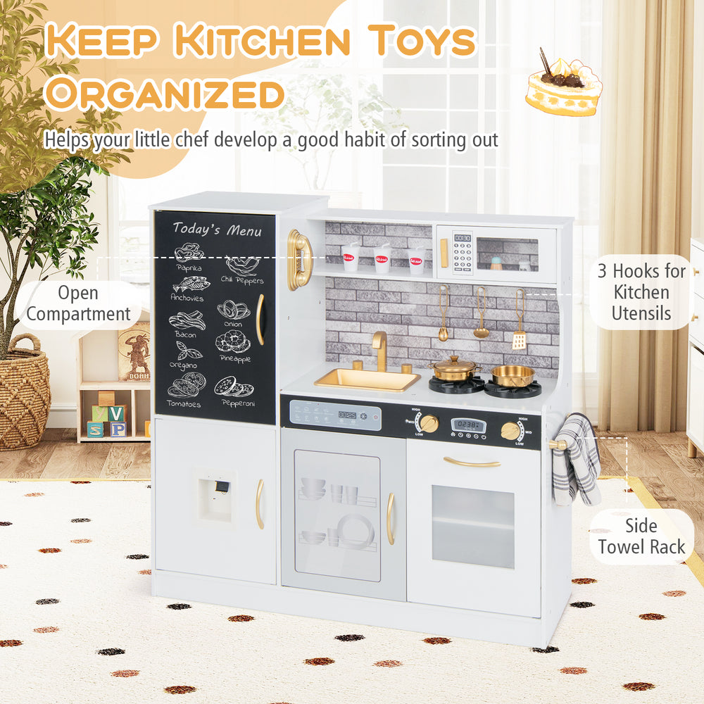Pretend play kitchen for kids with dishwasher, oven, and utensils, designed for imaginative cooking fun and.