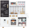 Pretend play kitchen for kids in white with oven, sink, and realistic sounds and lights for imaginative cooking fun.