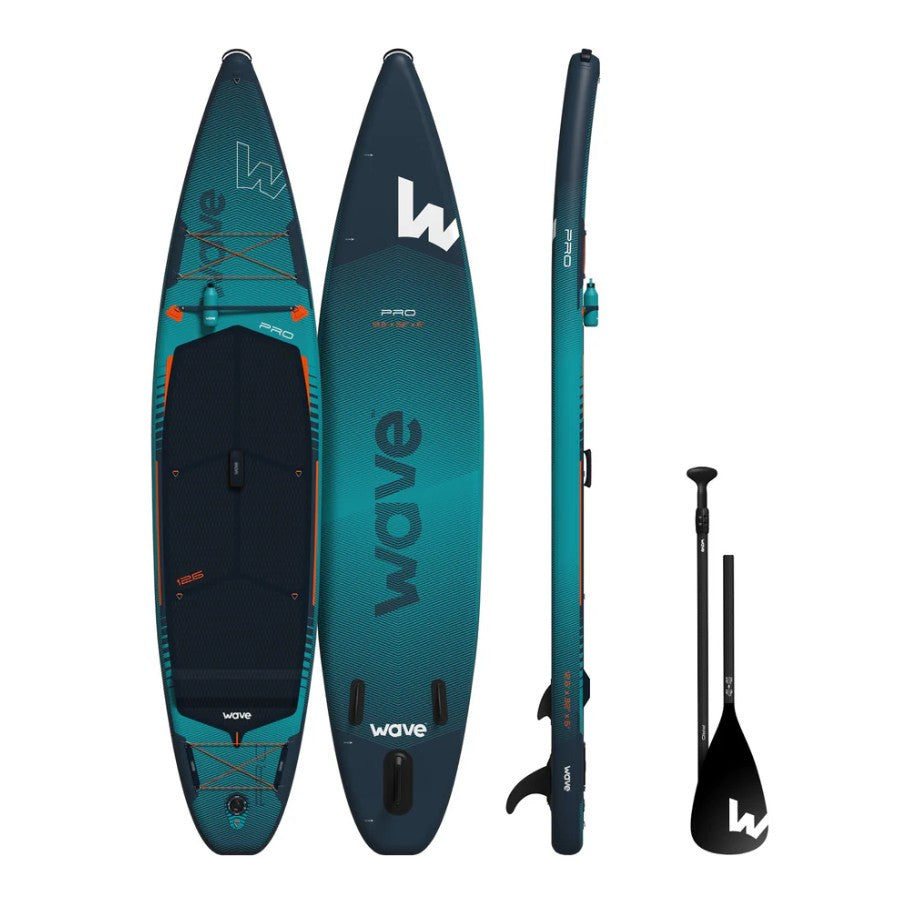 Wave Pro 2.0 Inflatable Paddle Board 12'6" Touring SUP for Advanced Paddlers New