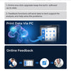 Phoenix Elite diagnostic scanner with touchscreen display showing software menu icons and cloud connectivity interface.