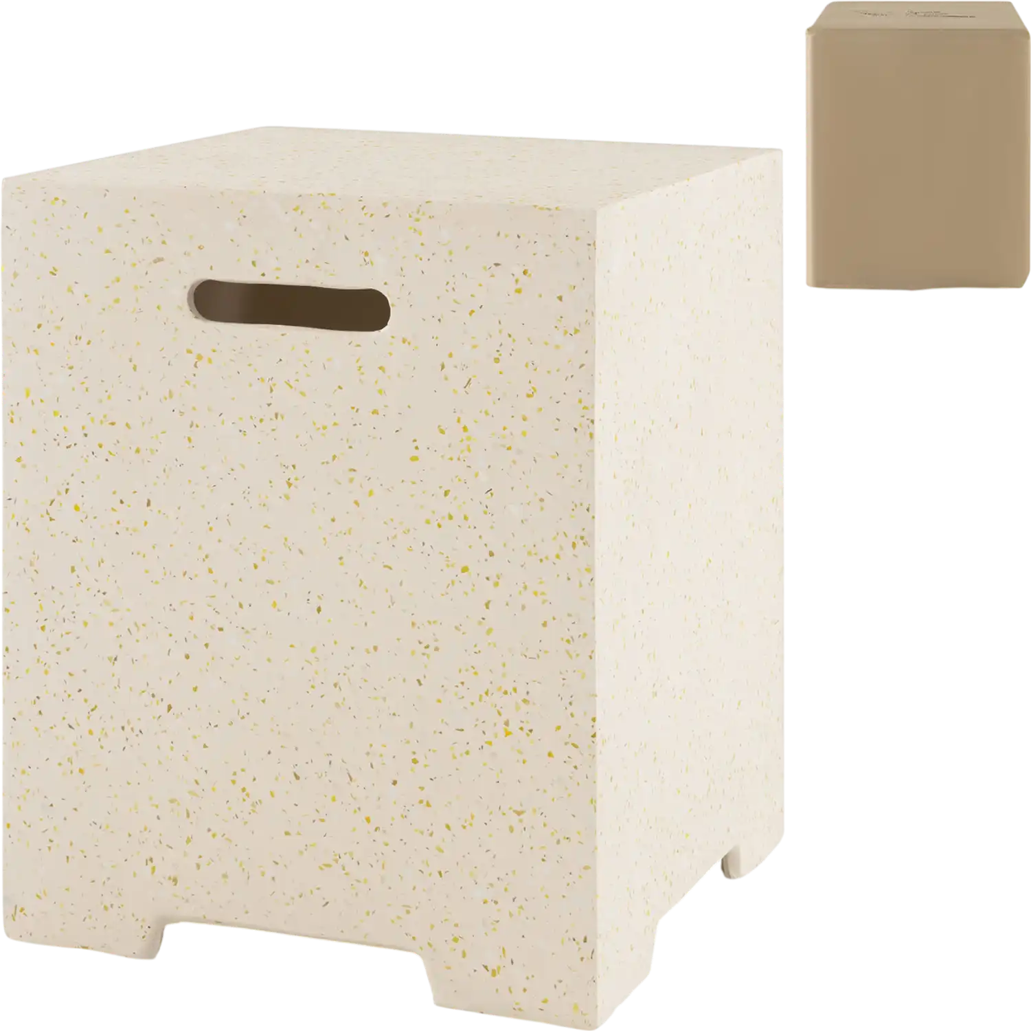 Costway 2-in-1 Gas Tank Holder Side Table w/ Protective Cover 53712689 New