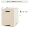 Terrazzo 2-in-1 gas tank holder side table with dimensions 16" x 16" x 20.5", ideal for outdoor use and stability.