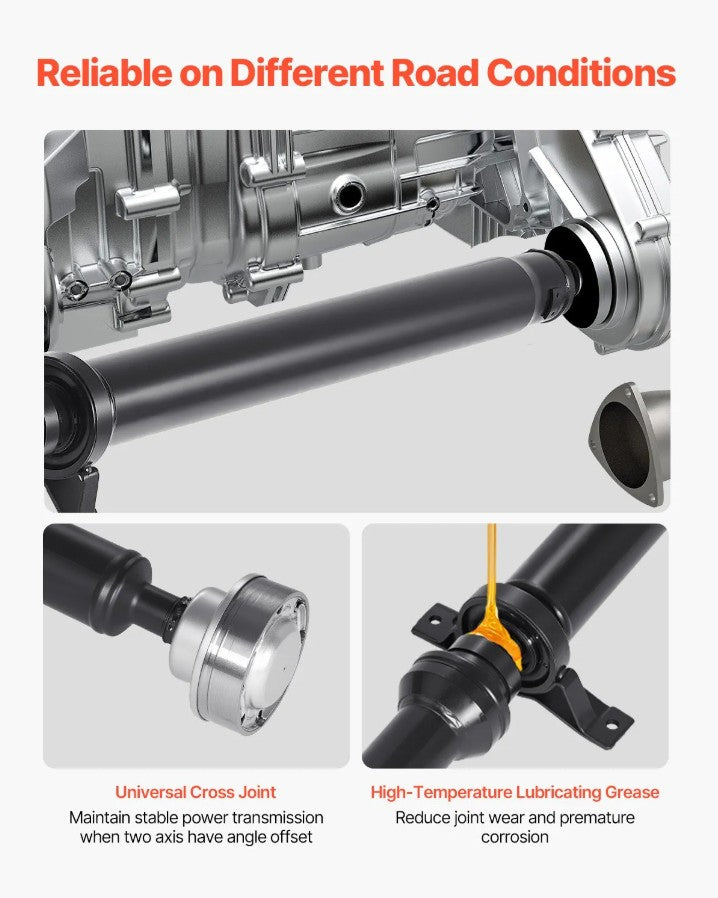 Vevor Rear Driveshaft for 2015–2019 Dodge Challenger V6 3.6L 71.7–73.2" New