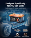 Vevor Golf Cart Battery 36V 105Ah LiFePO4 with Touch Monitor and 20A Charger New