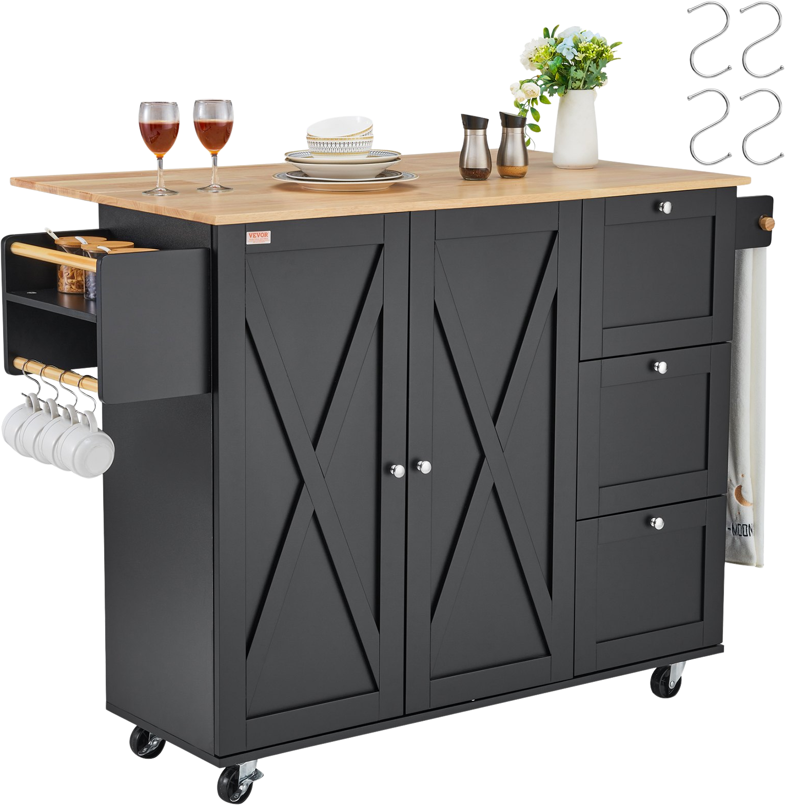 Vevor Kitchen Island Cart 45.3