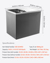 Vevor Drop-In Ice Chest 57.8 Qt Stainless Steel 24" x 18" x 13" Insulated with Sliding Lid and Drain New