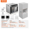 Vevor Wall Oven 24" Electric Built-In Single Oven 2.68 Cu. Ft. 16 Functions Convection Self-Cleaning System New