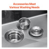 Vevor Drop-In Kitchen Sink 33" Stainless Steel Top-Mount Single Bowl Black New