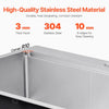 Vevor Kitchen Sink 33" Top Mount Single Bowl Stainless Steel with Accessories New