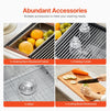 Vevor Kitchen Sink 33" Top Mount Single Bowl Stainless Steel with Accessories New