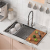 Vevor 33" Drop-In Kitchen Sink Stainless Steel Top Mount Single Bowl with Ledge and Accessories New