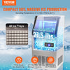 Vevor Commercial Ice Maker 80Lbs/24H with 27.5 Lbs Storage LED Digital Display Auto Cleaning New