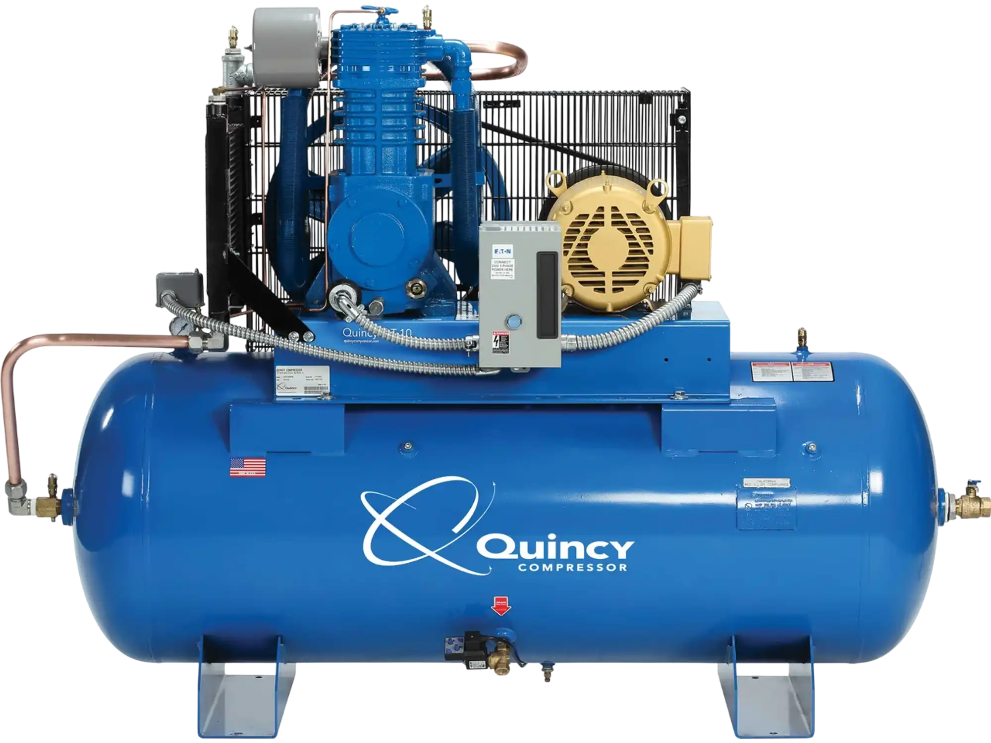 Quincy Compressor QP Two Stage Piston Air Compressor 7.5 HP 80 gallon ...