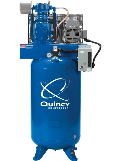 Quincy Compressor QT-10S Two Stage Piston Air Compressor 10 HP 120 gallon, vertical New