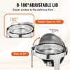 Vevor Roll Top Chafing Food Warmer 6 qt. Server with Lids 2 PC Set Stainless Steel New