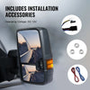 Vevor Towing Mirrors for Chevy/GMC 2014–2019 Heated Defrost with LED and Signal Lights New