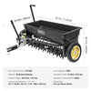 Vevor Broadcast Tow Behind Spreader 100 lbs Capacity with 10" Wheels Black New