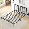 Queen Size Platform Bed with Headboard and Metal Frame-Queen Size - Gallery View 1 of 12