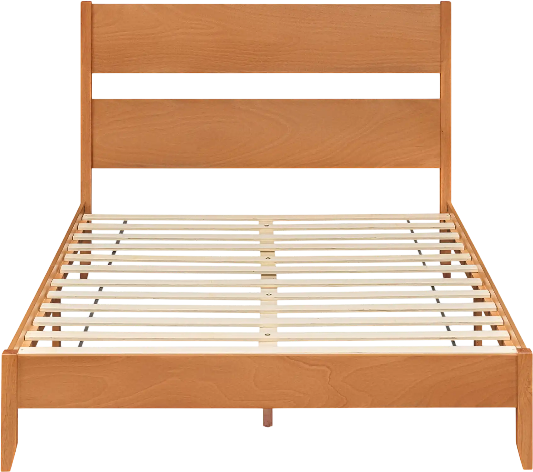 Costway Queen Bed Frame Headboard Solid Wood Legs 12 Slats 45488430 New