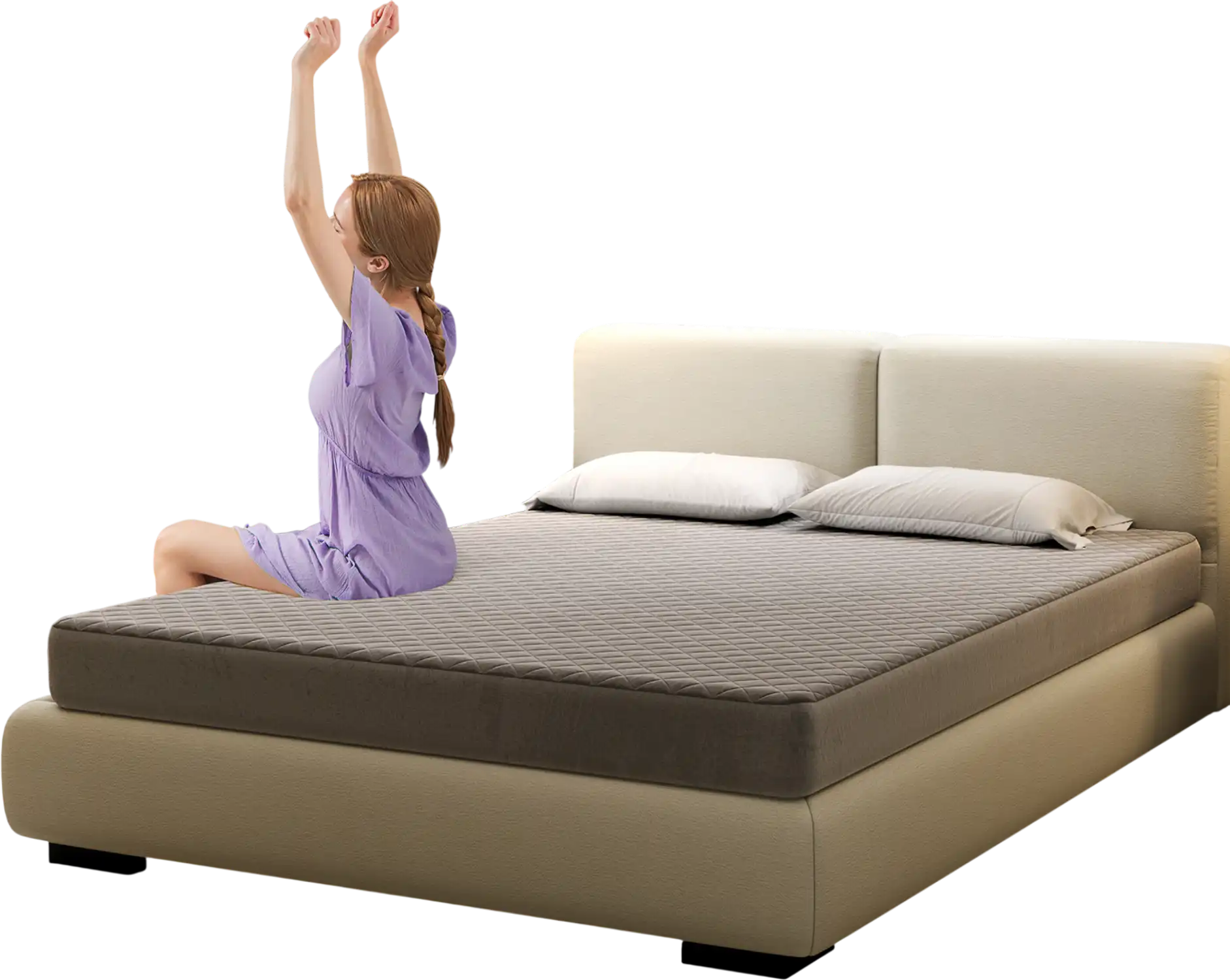 Costway Queen Velvet Mattress Protector Topper 73952416 New