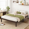 Queen Size Wood Bed Frame with Wooden Slats Support and Rubber Wood Legs-Espresso - Gallery View 1 of 9