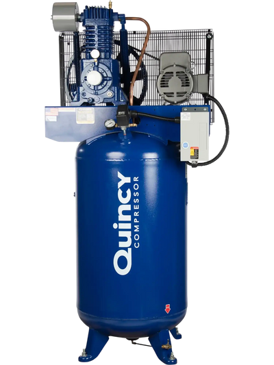 Quincy Compressor QP Two Stage Air Compressor 10 HP 35 CFM 120 gallon Vertical Pro Plus 460V 3 Phase New