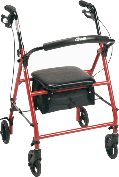 Drive Medical R800KD-RD Steel Rollator Walker 6