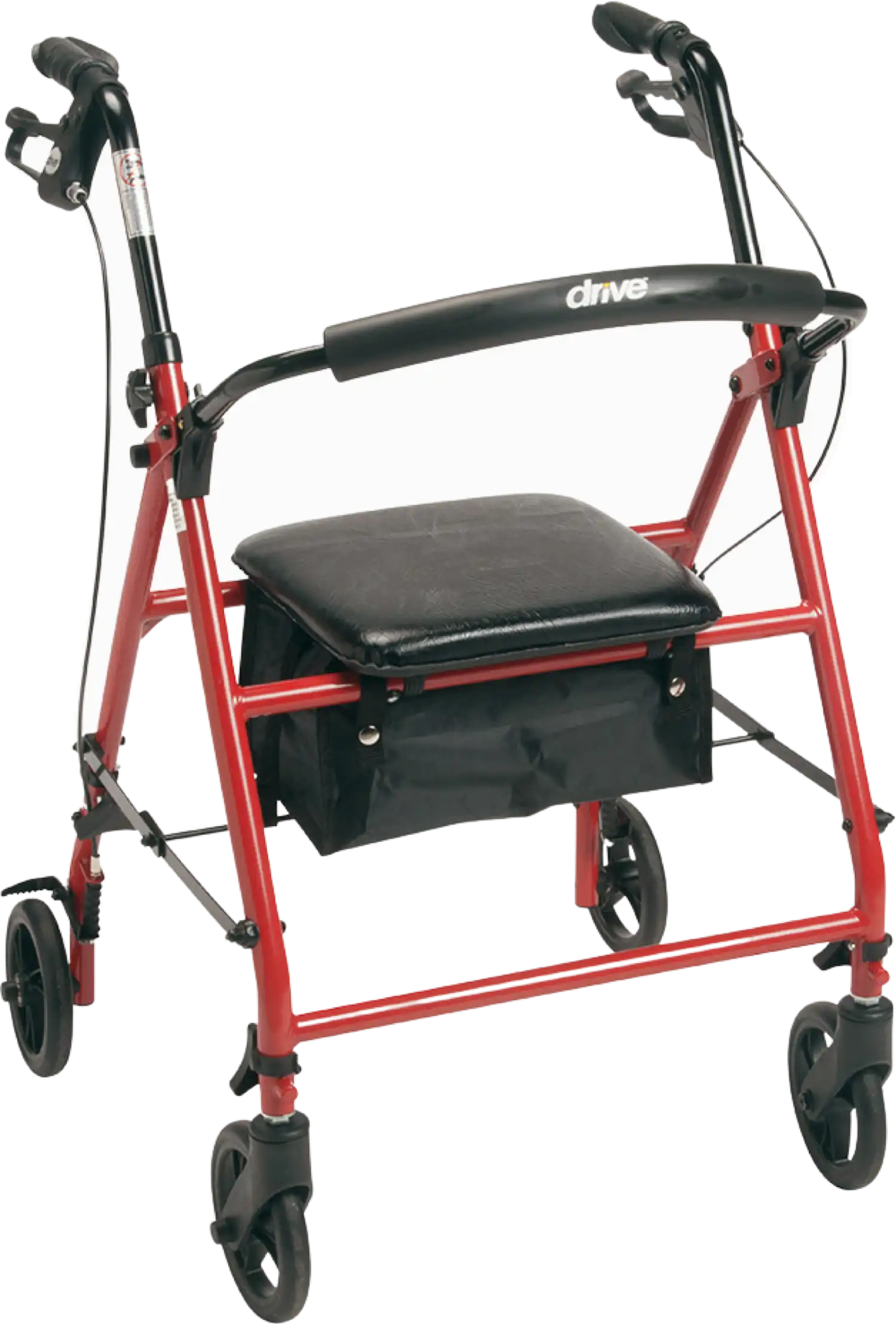Drive Medical R800KD-RD Steel Rollator Walker 6