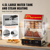 Vevor Hot Dog Steamer 28.5 Qt Commercial 2-Tier Electric Warmer with Sliding Glass Doors New