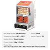 Vevor Hot Dog Steamer 39 Qt Commercial 2-Tier Electric Warmer with Sliding Glass Doors New