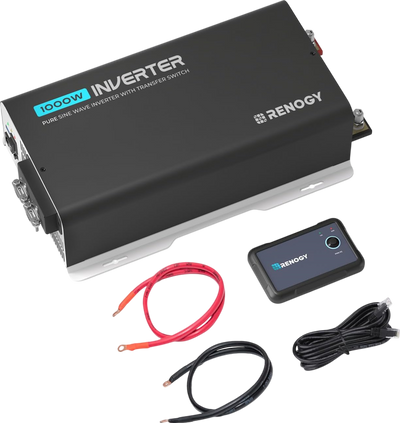 Renogy Inverter Pure Sine Wave 1000W 12V with UPS Transfer Switch and Built-In Bluetooth New
