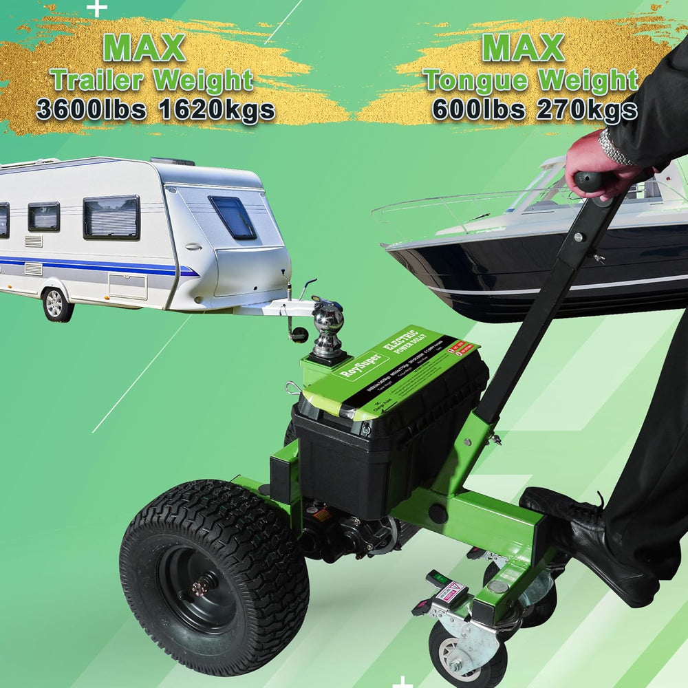 RoySuper RS-3600 Trailer Dolly 850W 24V 3600 Lbs Capacity 2" and 1-7/8" Ball Hitch with 4-Wheel Design New