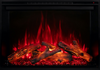 Modern Flames Redstone 42" Electric Fireplace with Hybrid-FXTM Flame Technology and Black Glassface RS-4229 New