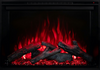 Modern Flames Redstone 42" Electric Fireplace with Hybrid-FXTM Flame Technology and Black Glassface RS-4229 New