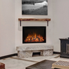 Modern Flames Redstone 36" Electric Fireplace with Hybrid-FXTM Flame Technology and Black Glassface RS-3626 New